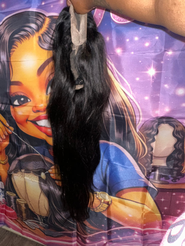 Straight 30” Human Hair 180 %Density Tangle free 13x6 Lace Frontal Wig